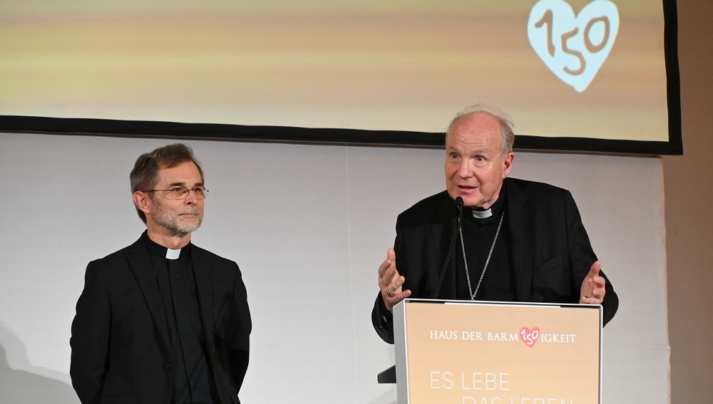 osef Grünwidl und Kardinal Christoph Schönborn bei 150 Jahren 'Haus der Barmherzigkeit'