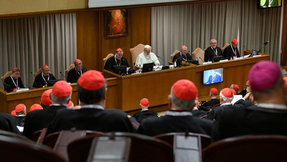 Kardinalsversammlung mit Papst Leo XIV.