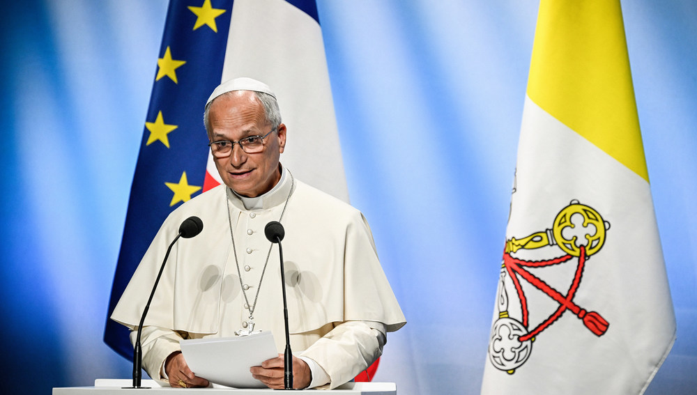 Papst Leo XIV. bei Rede über Europa im Robert-Schuman-Zentrum Metz