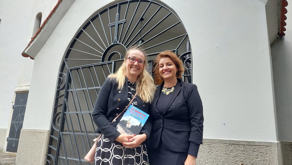 Bürgermeisterin Katka Rentkowa, Lucia Cernanska in Bruck/Donau