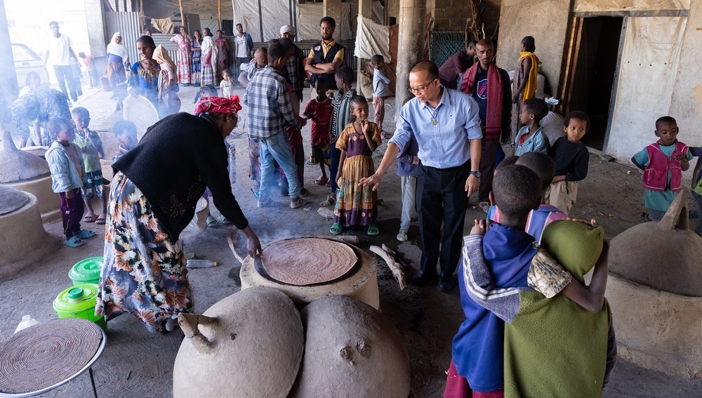 Missio-Partner Father Luan in Tigray im Einsatz für Binnenvertriebene