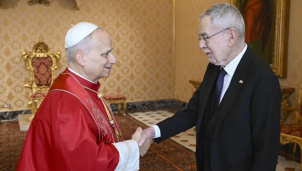 Papst Leo XIV. und Bundespräsident Alexander Van der Bellen