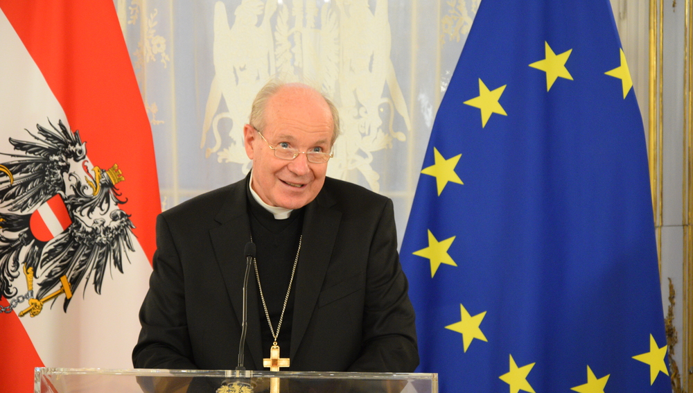 Wien, 14.10.2020, Kardinal Christoph Schönborn beim  Empfang des Bundespräsidenten für die Kirchen und Religionsgesellschaften