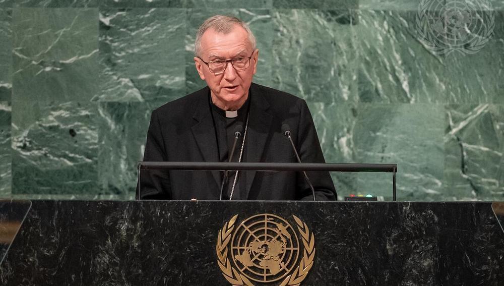 Kardinalstaatssekretär Pietro Parolin während Rede vor UIN-Generalversammlung am 24. September 2022 in New York