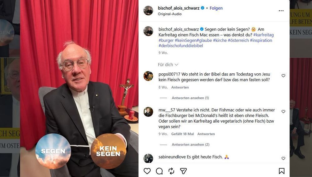Videoposting von Bischof Alois Schwarz
