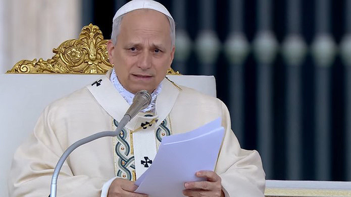 Papst Leo XIV. predigt