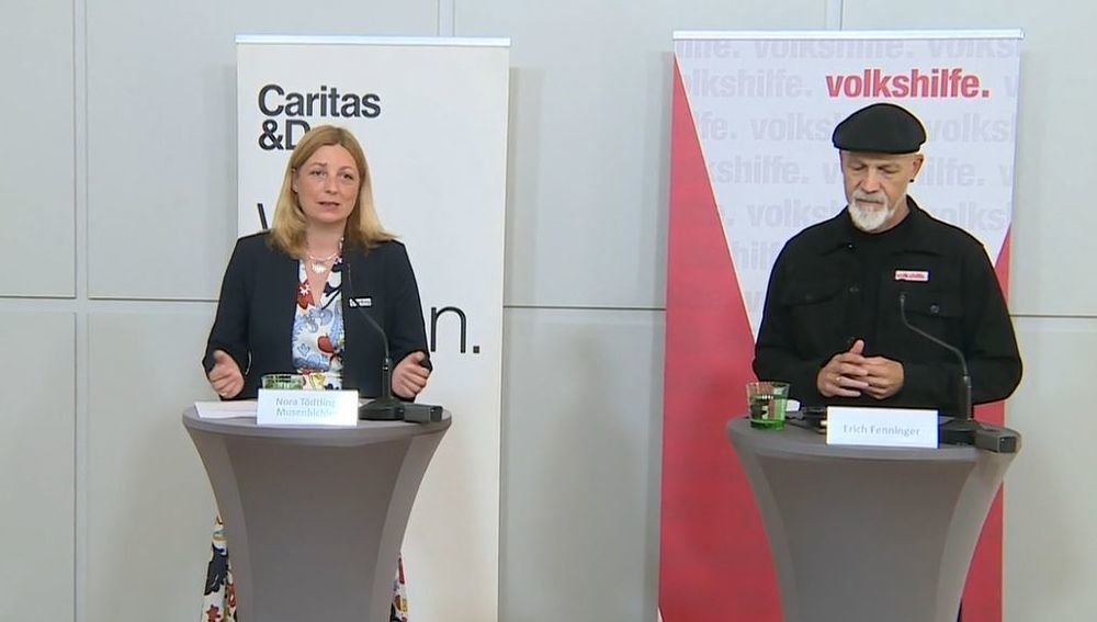 Nora Tödtling-Musenbichler (Caritas) und Erich Fenninger (Volkshilfe)