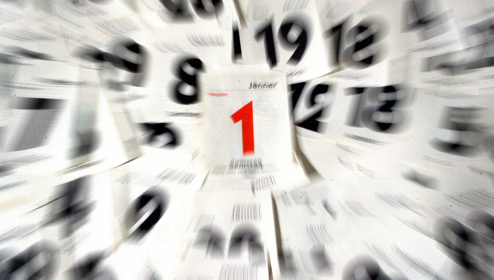 Kalenderblatt Neujahr 