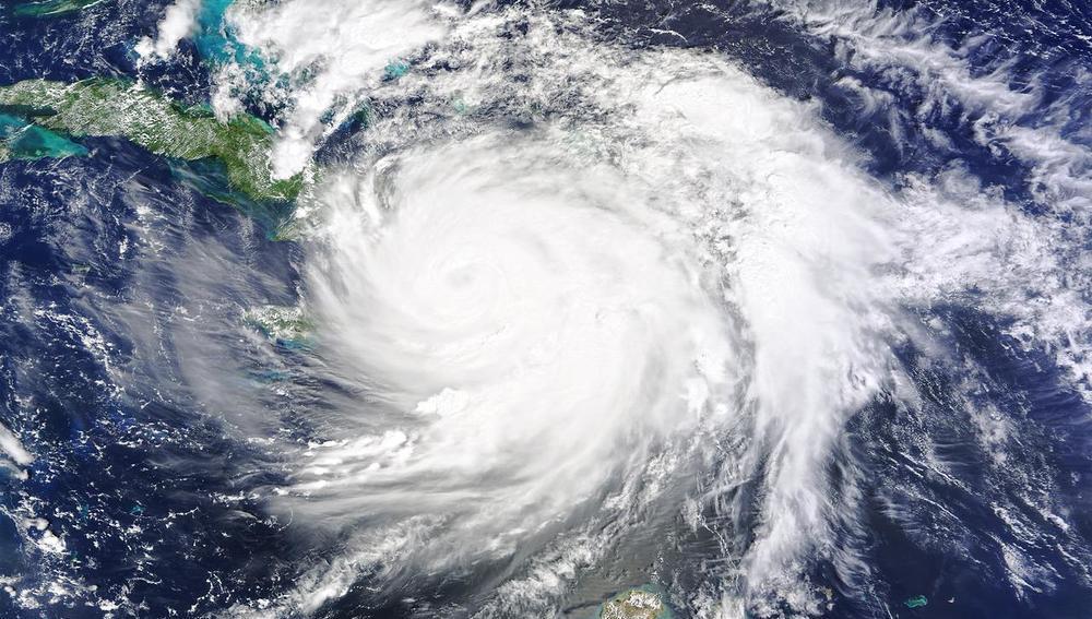 Hurrikan über der Karibik
