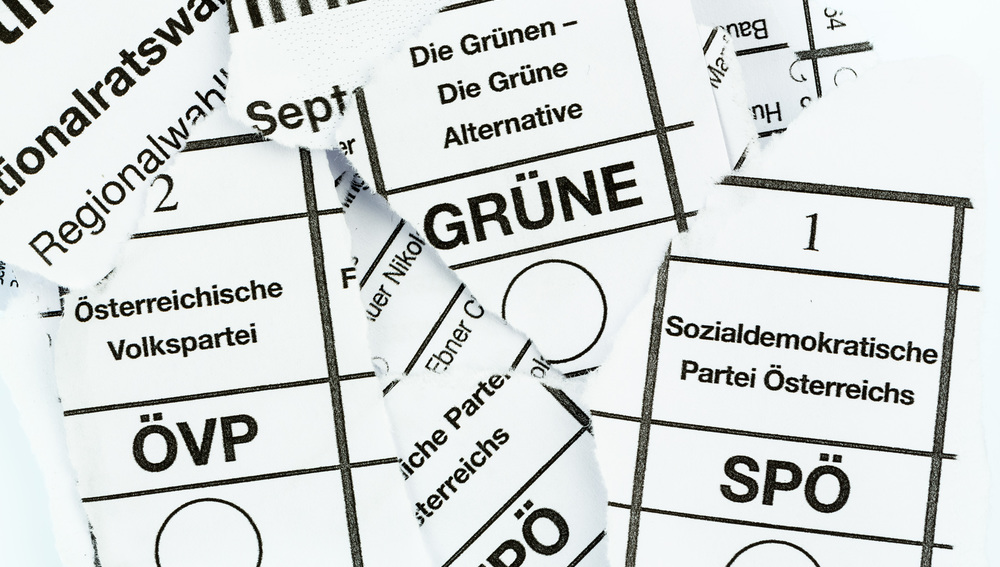 Ein Stimmzettel für Wahlen