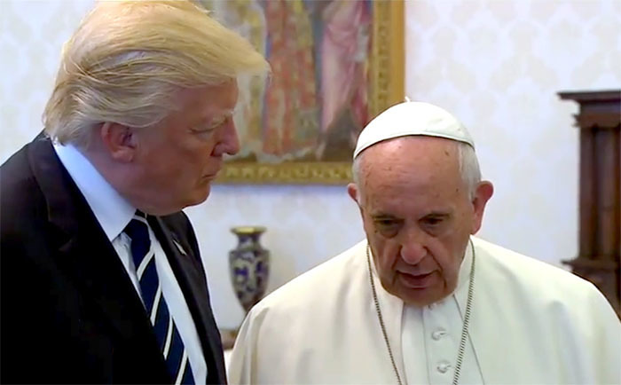 US-Präsident Donald Trump bei Papst Franziskus